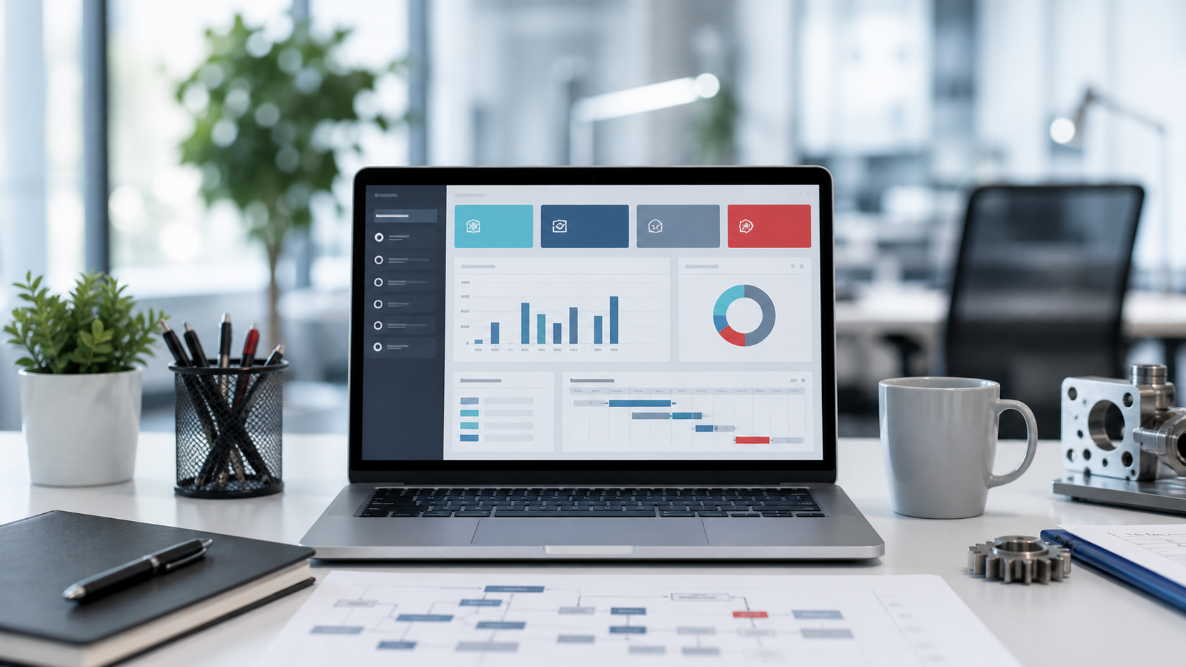 ERP and business intelligence dashboard